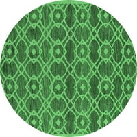Ahgly Company u zatvorenom okruglom orijentalnom smaragdnom tepihe zelene industrijske oblasti, 6 'krug