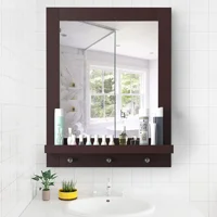 Ogledalo pravokutno rimsko kupatilo jednostavan prozirni smeđi okvir 20. * 16. In
