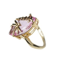 Prozirni prsten za rhinestone smaragd Fau Gemstone Dragonfly Corn Ring za vjenčanje