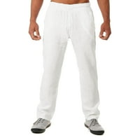Shpwfbe Dukset za muškarce muške hlače Ležerne hlače Ljeto joga plaže hlače Labavi fit ravne noge Elastične