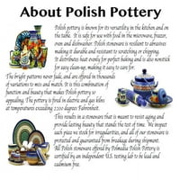 Poljska posuda 6½ grijač Ručno oslikano u bolesniku, Poljska + potvrda o autentičnosti
