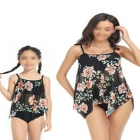 Colisha mama i mi roditelj-dječji kupaći kostim cvjetni print Porodični kupaći kostimi dva neregularna