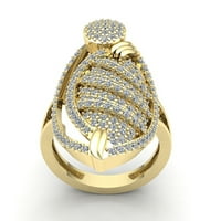 5ctw okrugli rez dijamantski ženski modernski ukrasni zaručni prsten od punog 10k ruža, bijelo ili žuto