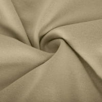 Ruffle haljina, ženska čista boja llong rukava s rukavima haljina haljina beige xl