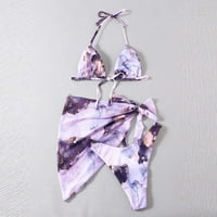 Ženski visokog struka Bikini setovi kupaći kostim cvjetni print Tummy Control kupaći odijelo Halter