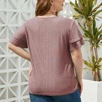 Ženska modna labava ležerna majica s kratkim rukavima velike veličine