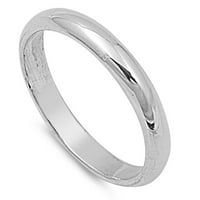 Vaš stil srebrnog vjenčanog opsega za vjenčanje običan komforni fit prsten čvrsti nakit ženske veličine