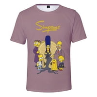 MENGEN Ljetna majica Simpsonovi anime element - 3D pamučna majica kratkih rukava za odrasle i djecu,