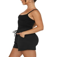 Ženska yoga vježbanje odijelo Camisole Top elastične struke vrećice s džepovima S-XL