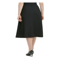 Klein ženski crni podneo ispod koljena A-linijska večernja suknja Veličina: 12