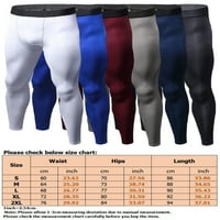 WRCNOTE muškarci Kompresijske hlače Čvrste gamaše u boji Brzo suho tajice Fitness znoj-wicking osnovni