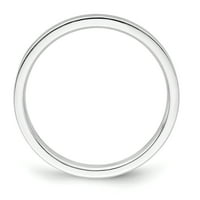 Karat u karatsu sterling srebrni široki bend lagana ravna prstena veličine -9,5