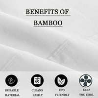 Ultra mekan luksuzni set bambusa, 18 Duboki džepni posteljini čisti organski bambus pune-xl veličina