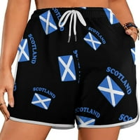 Zastava Škotske Ženske kratke hlače za kratke trunke Elastični struk povremene džepne hlače