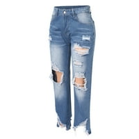 Ženske traperice Žene visokog struka traperice Modni umetnuti casual clare visokog rasta mršave Jeans
