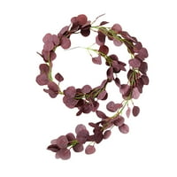 FjofPR umjetno cvijeće umjetno vijenac s lišćem lažnim visećim vinovim lozama u dorastu