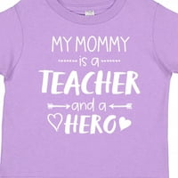 Inktastic moja mama je učitelj i heroj poklon mališani dečko ili majica Toddler
