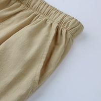 Teretne pantalone za muškarce muške ležerne hlače pune duljine dugme Pocket pantker za vuču