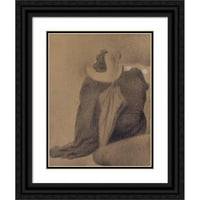 Georges Seurat Black Ornate uokviren dvostruki matted muzej umjetnosti pod nazivom: miran život sa šeširom,