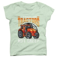 Muški zabavni traktor Traktor Tractor Fan TEE Girls Mint Green Graphic Tee - Dizajn od strane ljudi XL