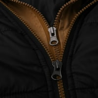 Muški plus veličina vanjski zimski prsluk prema kapuljaču na kapuljaču na rukavicu na rukavi prsluk