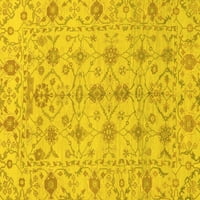 Ahgly Company Indoreni pravokutnik Sažetak žuti modernim prostirkama, 7 '10'