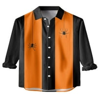 Asashitenenel muškarci Halloween majice GHOST Krvavi ispis dugih rukava s dugim rukavima na vrhu majica