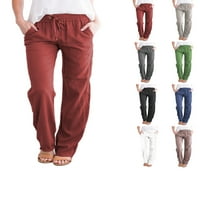 Ženske labave pantalone Ležerne prilike sa punim bojama Široko-noge Kanta za crtanje modnih hlača