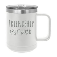 Prijateljstvo Est. Uspostavljen vakuum od nehrđajućeg čelika Oz ugraviran sa dvostrukim zidom kave sa