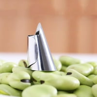 Podesivi štitnik za prst od nehrđajućeg čelika Ručno piling grah uređaj Kuhinja Kuhinja Alat za rezanje kovrčavanja Piling Skinning