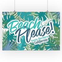 Santa Barbara, Kalifornija, Beach, molim te tropske plodove i lišće