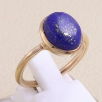 Zemlja dragulje Nakit Lapis Lazuli Ringling Sterling Silver Ring Cutling Prstenje Lapis Gemstone Prsten