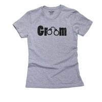 Ličice za bachelor Groom Grafički žensko pamučno siva majica