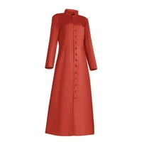 Ženske jakne i kaputi za oblikovanje žena Čvrsta dugme za dugih rukava ogrtač kostim Cosplay Chaplaincy