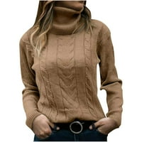 Jeseni zimski plus džemperi za žene za čišćenje žena, povremeni modni pulover dugih rukava sa dugim