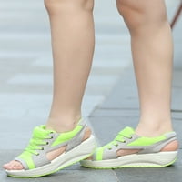 Ženska platforma sandale Peep toe ljetne cipele mrežasta klina sandala patchwork casual walk cipela