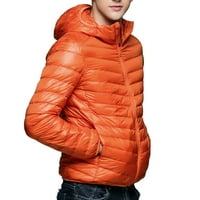 Muška jesenina i zimska modna casual pune boje džepa sa zatvaračem pamučne jakne jakne za muškarce toplo