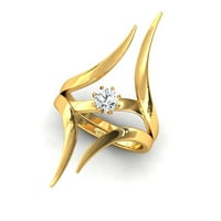 Čvrsti zlatni dijamantni prsten, prilagođeni prsten za angažman, dijamantski zlatni prsten, 10K čvrsti