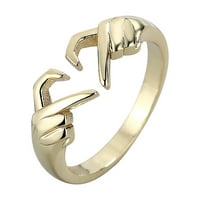Ženske modne otvorene prstene geometrijske ruke od srčanog prstena modnog kreativnog prstena