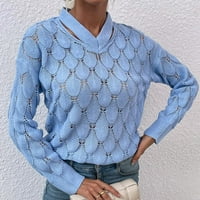 Ženski zvučni džemper sa zimskim ovratnikom Ženski Halter vrat šuplji džemper