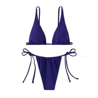 Žene kupaći kostimi za kupanje za žene Ženski Split Hollow Cross Strap Solid Color Bikini kupaćim kostima