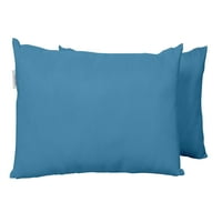 Vargottam vanjski poliesterski tkanini lumbalni jastuk sa umetnikom, sve-vremenski vodootporni dekorativni jastuk za dvorište - srednje plave boje