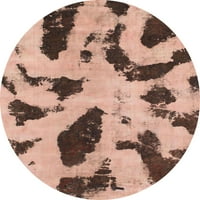 Ahgly Company u zatvorenom okruglom sažetak Lightallalmon Pink apstraktne prostirke, 5 'okruglo