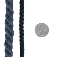 Twisted pamučni konop prirodni artizan kabel, super mekan pješicom u više duljina