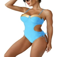 Žene Jedno kupaće kupaći kupališta kupaći blok kupaći kostimi za crtanje špagete reme za surfanje bez