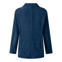 Blazers za Women Plus Veličina odobrenja Modne žene Jednobojna boja dvostruka jakna s dvostrukom kostima