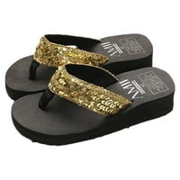 Wozhidaose Flip Flops za žene Zlatne pete Ljetni šljokice Protuklizne sandale Sliper unutarnji i vanjski