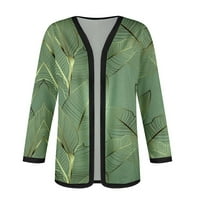 GDFUN ženska jeseni i zimska modna kasutarna štampana jakna s dugim rukavima - Zip up hoodie zip up