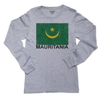 Mauritanija zastava - Specijalna majica s dugim rukavima od vintage izdanka