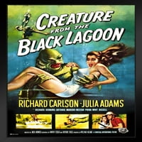 Stvorenje iz crne lagune Retro vintage horor filmski poster horor film merchandise horor dekor klasični